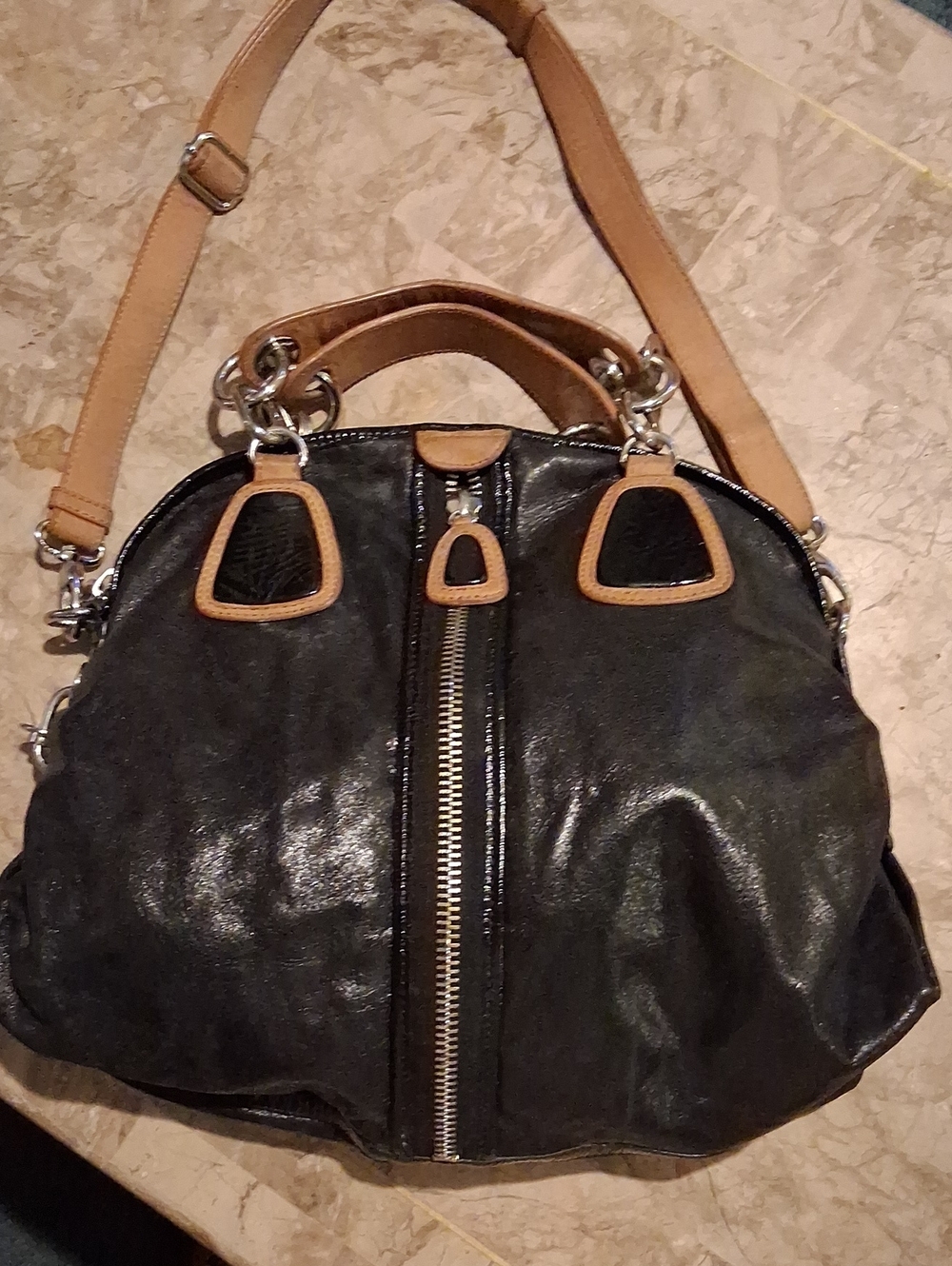 Cynthia Rowley Shoulder Bag with Brown Straps